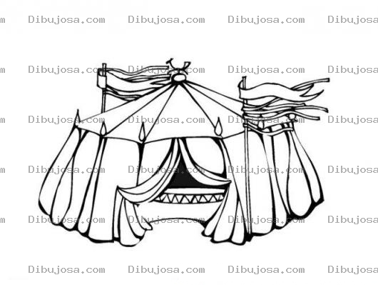 Dibujo para colorear Clorear Carpa De Circo