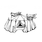 Dibujo para colorear Clorear Carpa De Circo