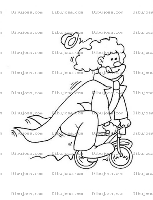 Dibujo para colorear Colorear Payaso En Bicicleta Chiquita