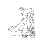 Dibujo para colorear Colorear Payaso En Bicicleta Chiquita