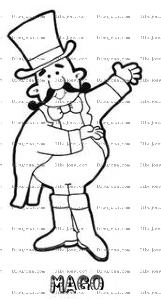 Dibujo para colorear Colorear Mago De Circo