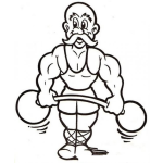 Dibujo para colorear Colorear Hombre Fuerte Del Circo