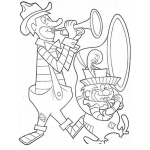 Dibujo para colorear Desfile De Payasos Para Colorear Y Pintar