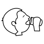 Dibujo para colorear Colorear Bebiendo Vaso De Agua