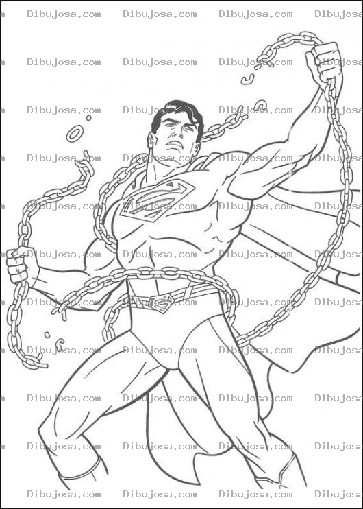 Dibujo para colorear Las cadenas de superman