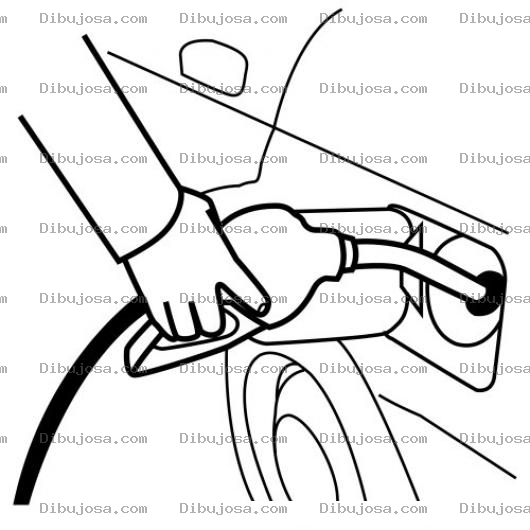 Dibujo para colorear Colorear Hombre Echando Gasolina