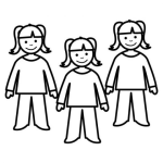 Dibujo para colorear Colorear Chicas Con Chongos