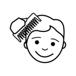 Dibujo para colorear Colorear Hombre Peinandose