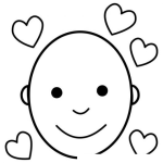 Dibujo para colorear Colorear Calvo Enamorado