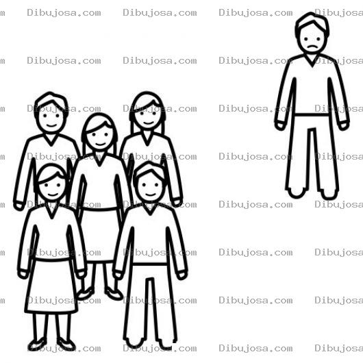 Dibujo para colorear Colorear Hombre Discriminado