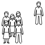 Dibujo para colorear Colorear Hombre Discriminado