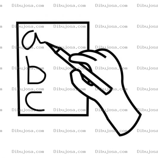 Dibujo para colorear Colorear Escribiendo Con Letra De Molde