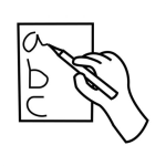 Dibujo para colorear Colorear Escribiendo Con Letra De Molde