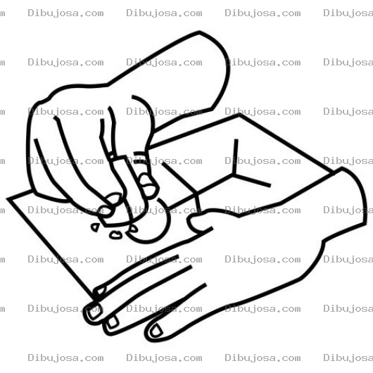 Dibujo para colorear Colorear Manos Borrando Un Dibujo