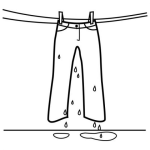 Dibujo para colorear Clorear Pantalon Secandose En El Tendedero