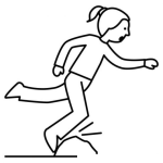 Dibujo para colorear Colorear Mujer Tropezando Con Una Piedra