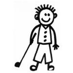 Dibujo para colorear Colorear Papa Jugando Golf