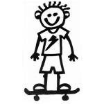 Dibujo para colorear Colorear Nino En Patineta