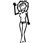 Dibujo para colorear Colorear Dibujo De Maestra Con Pantalon
