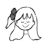 Dibujo para colorear Colorear Muchacha Rubia