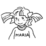 Dibujo para colorear Colorear A Maria Con Chongos