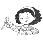 Dibujo para colorear Colorear Chica Con Perico
