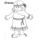 Dibujo para colorear Colorear Chica Griega