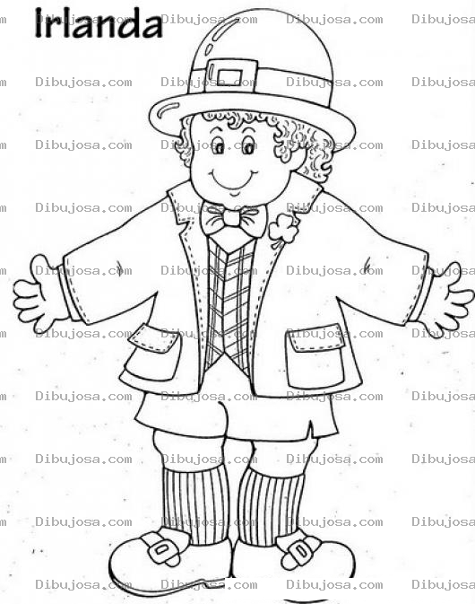Dibujo para colorear Colorear Irlandes