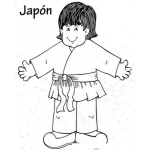Dibujo para colorear Colorear Karateka Japones