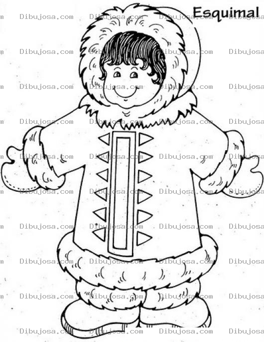 Dibujo para colorear Colorear Esquimal