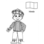 Dibujo para colorear Chico Irlandes Para Colorear