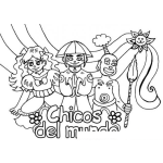 Dibujo para colorear Chicos Del Mundo Para Pintar Y Colorear