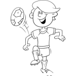 Dibujo para colorear Colorear Jugador De Futbol Soccer