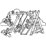 Dibujo para colorear Colorear Juegos Infantiles De Madera