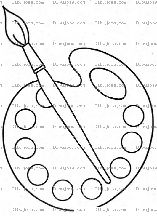 Dibujo para colorear Colorear Paleta De Pintor
