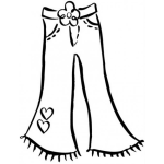 Dibujo para colorear Colorear Pantalon De Mujer