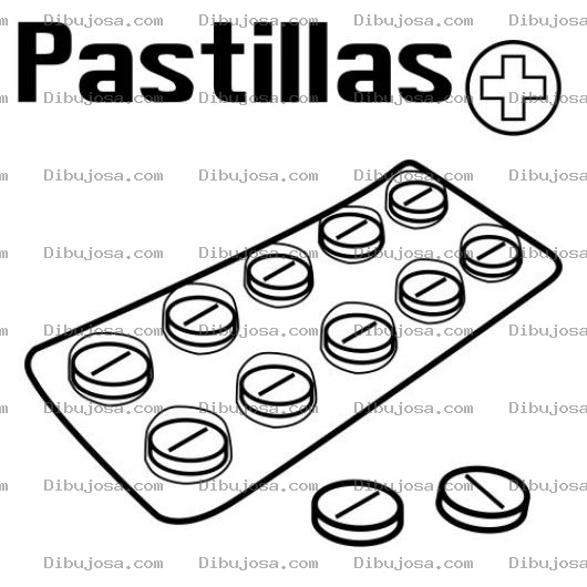 Dibujo para colorear Pastillas De Aspirina Para Colorear Y Pintar