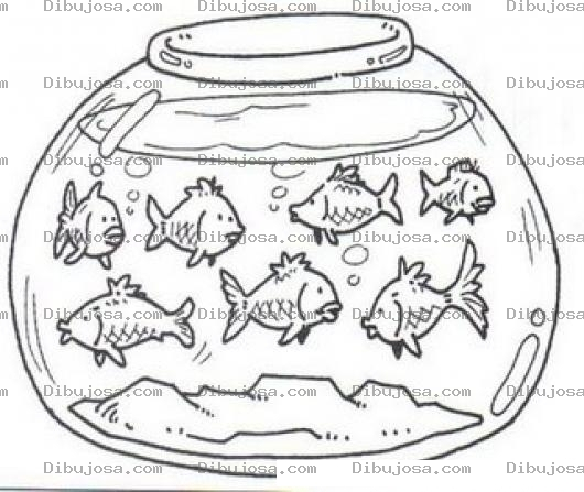 Dibujo para colorear Colorear Peces En Pecera