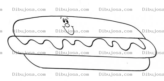 Dibujo para colorear Colorear Hotdog