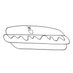 Dibujo para colorear Colorear Hotdog