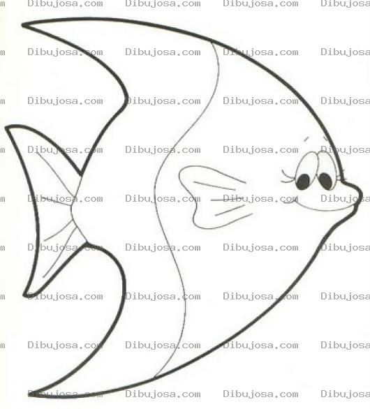 Dibujo para colorear Colorear Pez Angel