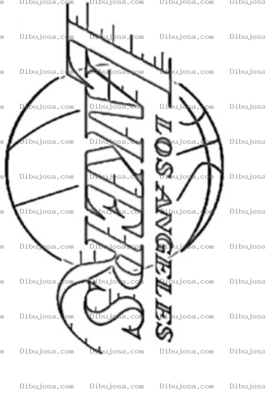 Dibujo para colorear Lakers Logo Coloring Page