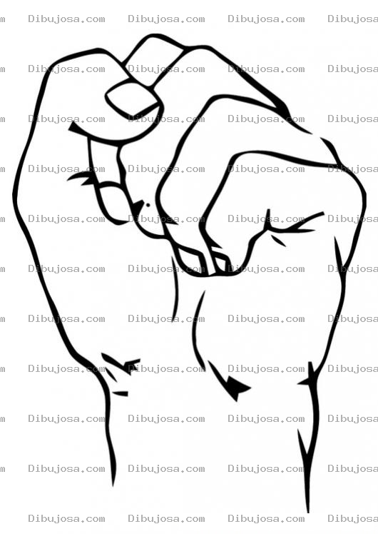 Dibujo para colorear Colorear Puno Mano Empunada