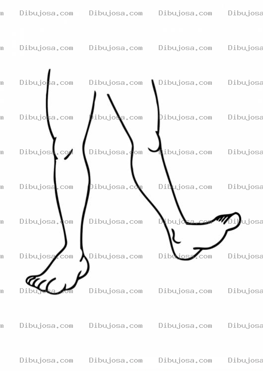 Dibujo para colorear Colorear Piernas Saludables
