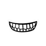 Dibujo para colorear Colorear Dientes En Una Boca Feliz