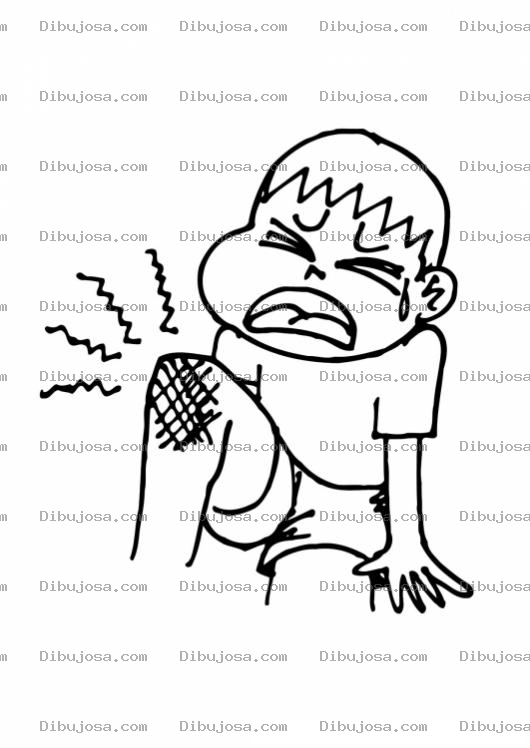 Dibujo para colorear Colorear Dolor De Rodillas Raspadas