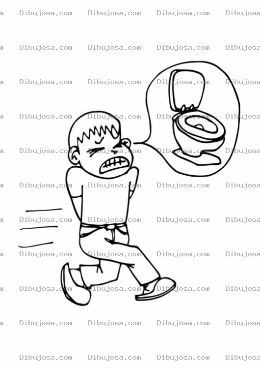 Dibujo para colorear Colorear Ganas De Hacer Popo De Un Chico Con Diarrea