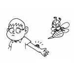 Dibujo para colorear Colorear Picadura De Abeja