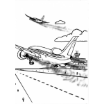 Dibujo para colorear Colorear Avion Despegando