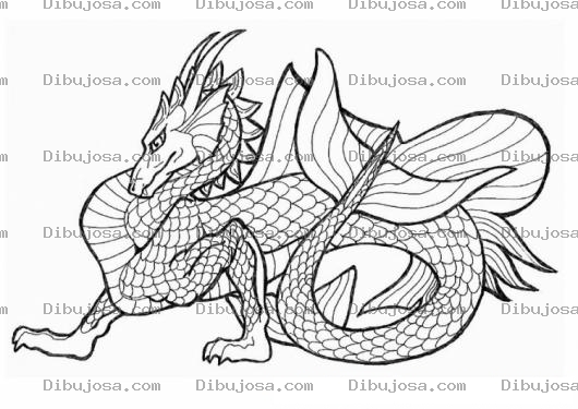 Dibujo para colorear Dibujo De Dragon Para Colorear
